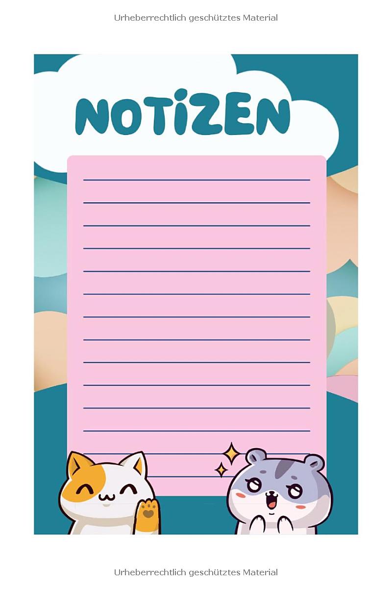 Notizen im Buch Katze krank