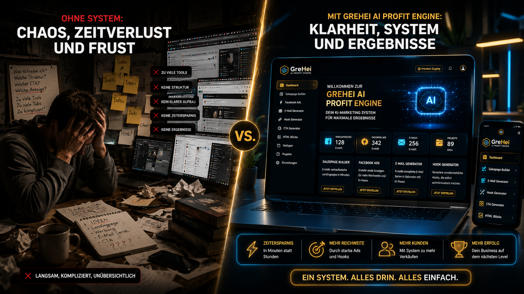 Chaos ohne klare KI-Marketing-Struktur