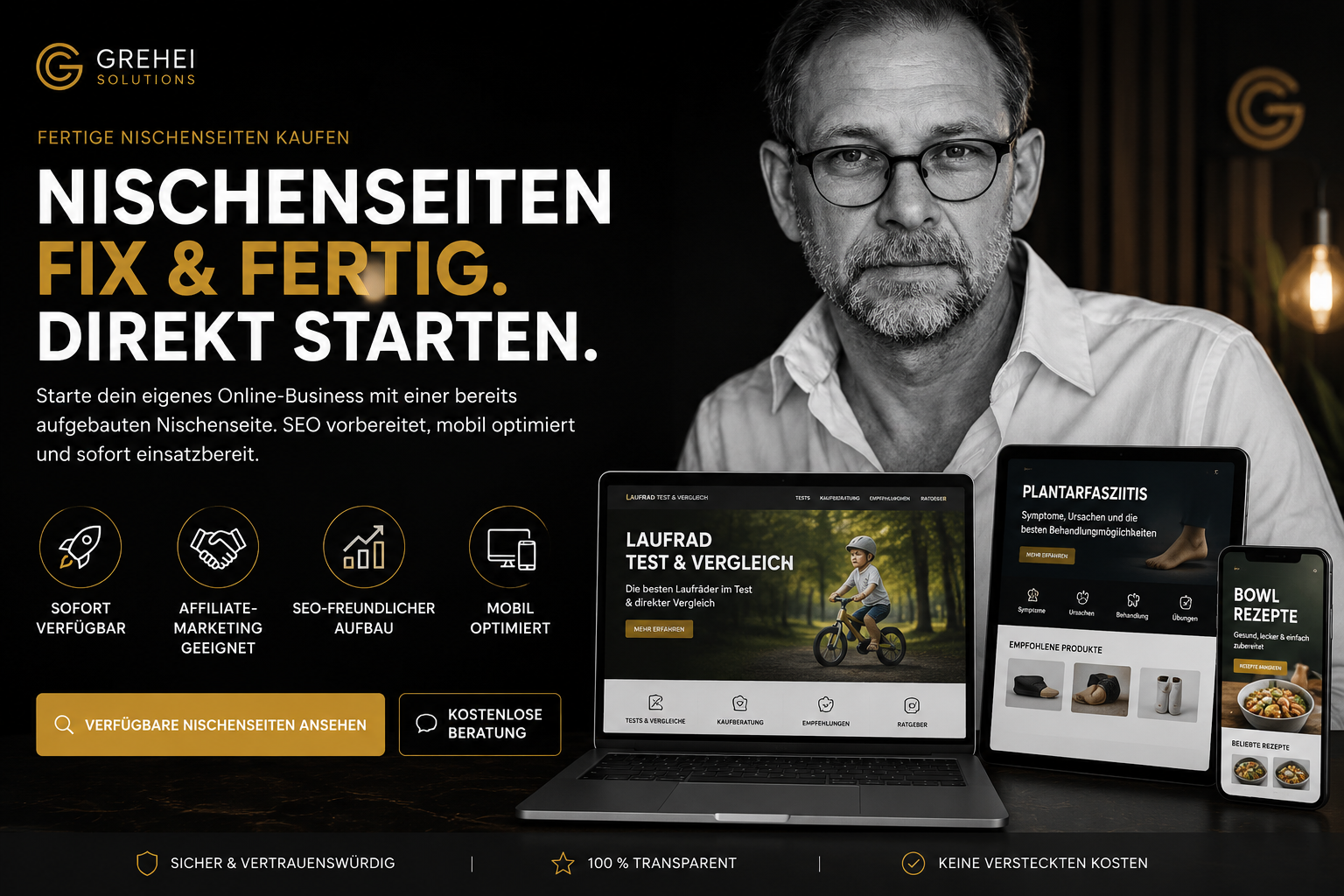 Fertige Nischenseiten kaufen – GreHei Solutions